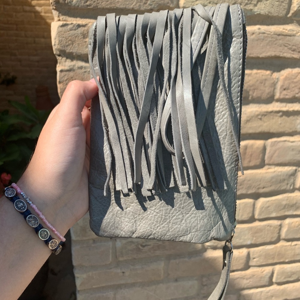 Talula de la Lune fringe wristlet
